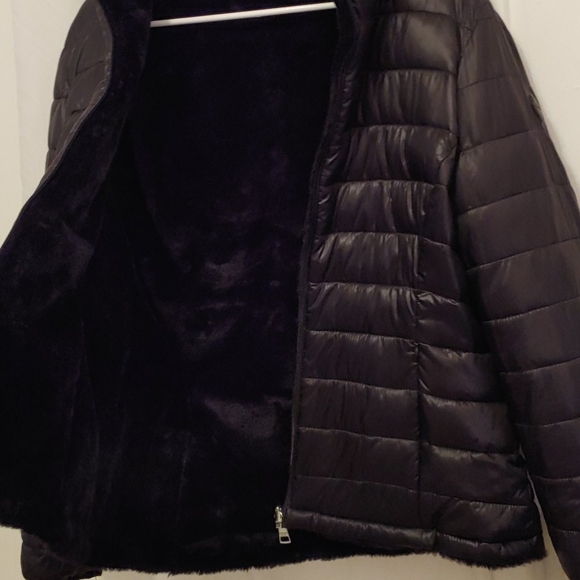 NWOT Large Andrew Marc Reversable Hooded Coat - Picture 3 of 4